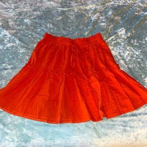 Burnt Orange Flowy Skirt M/L